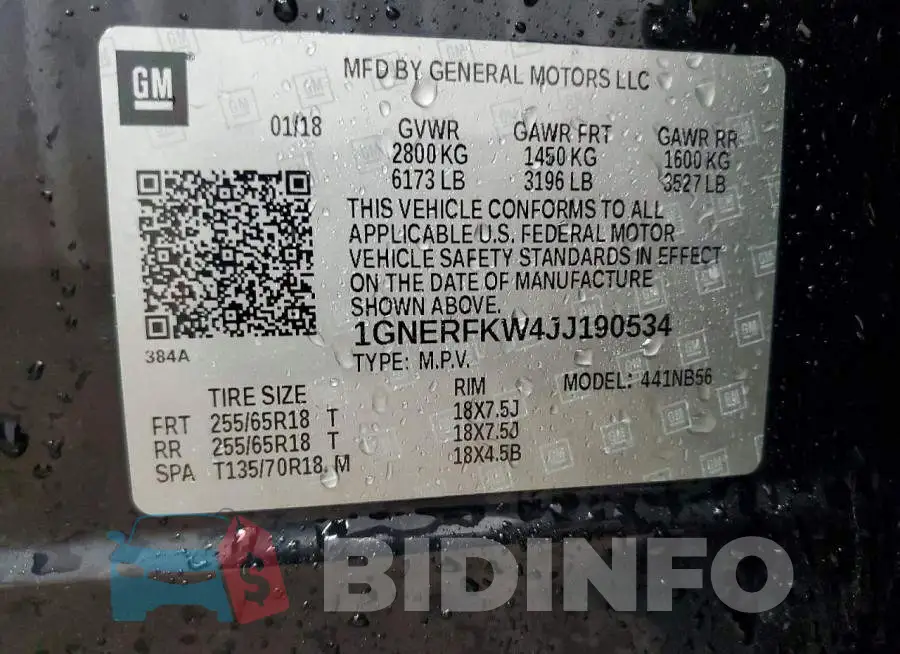 1GNERFKW4JJ190534 Photo# 14