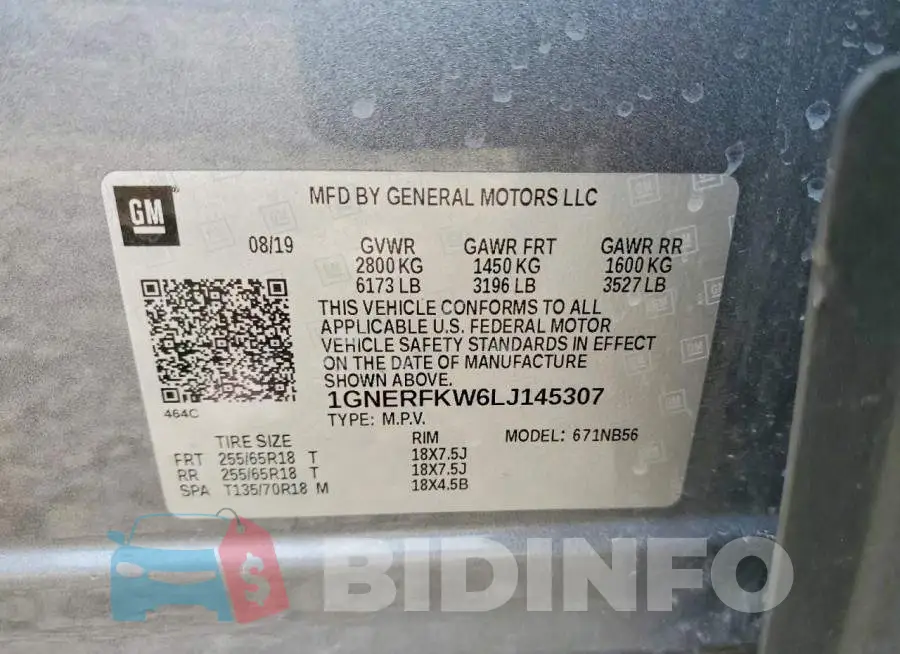 1GNERFKW6LJ145307 Photo# 13