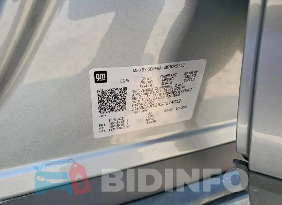 1GNEVJRS6SJ214612 Photo# 13