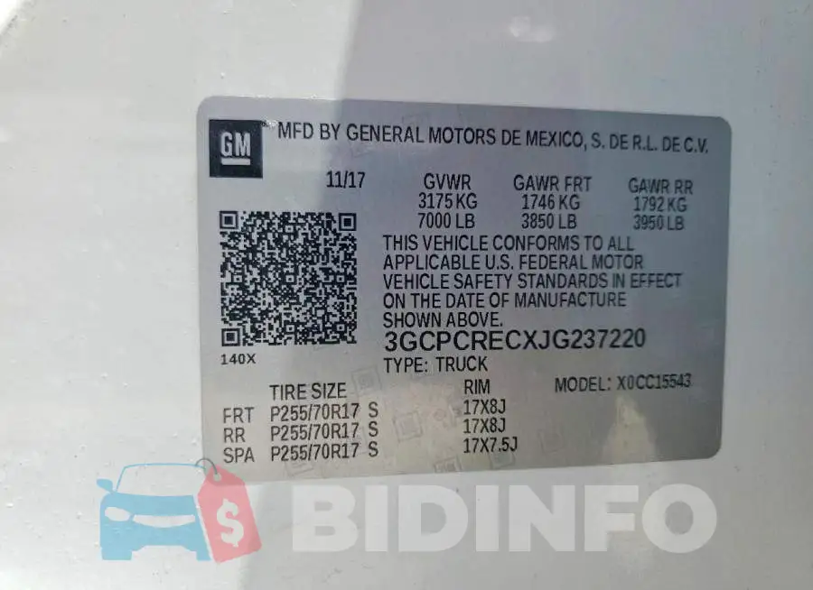 3GCPCRECXJG237220 Photo# 12