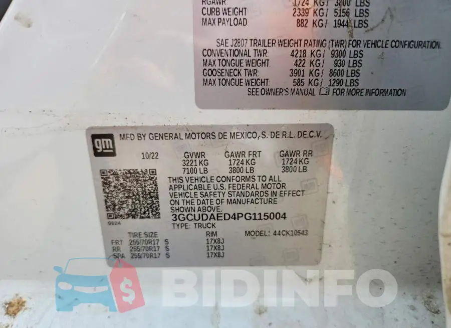 3GCUDAED4PG115004 Photo# 12