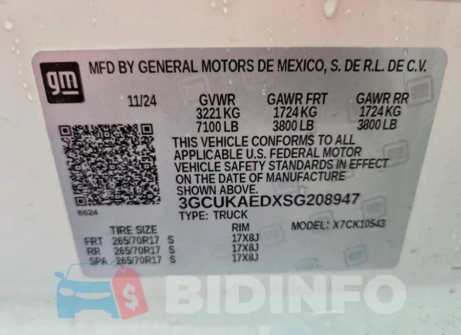 3GCUKAEDXSG208947 Photo# 12
