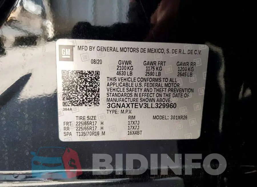 3GNAXTEV3LL329960 Photo# 14