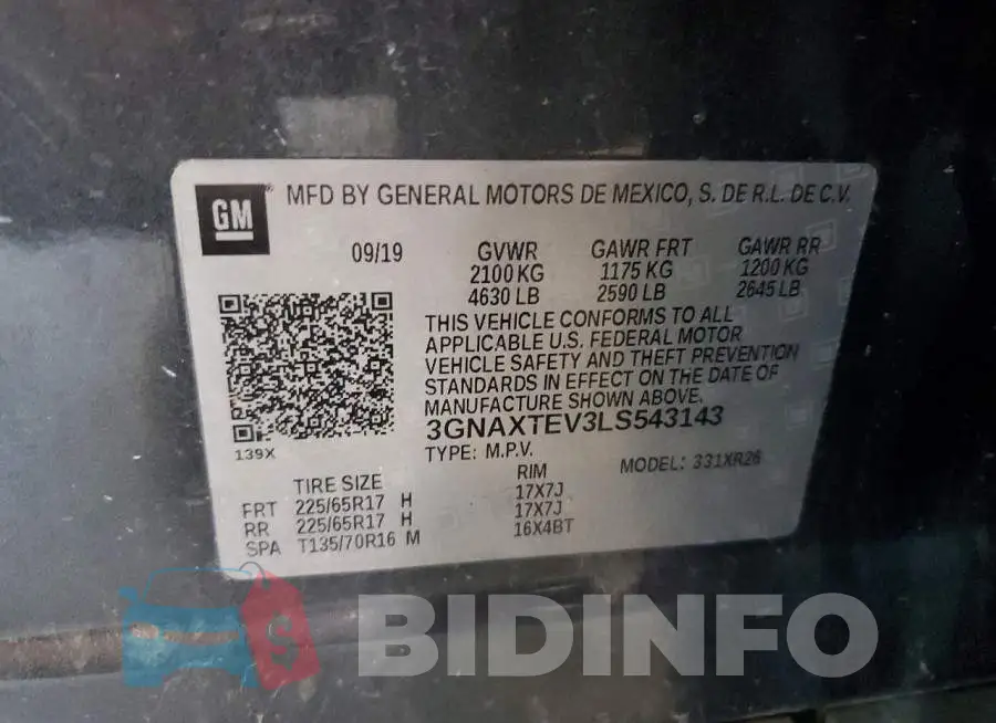 3GNAXTEV3LS543143 Photo# 13