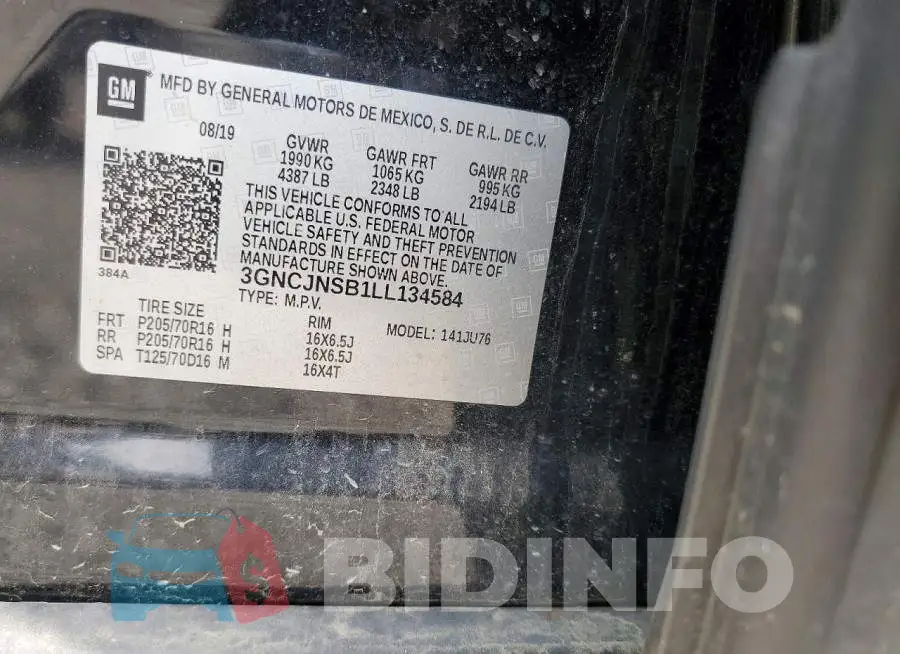 3GNCJNSB1LL134584 Photo# 12