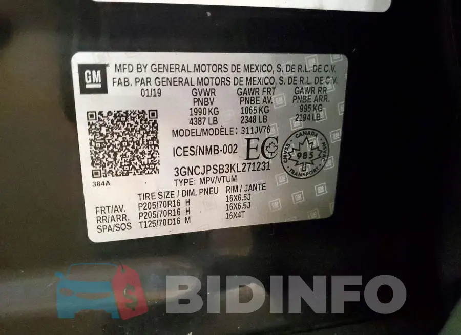 3GNCJPSB3KL271231 Photo# 13