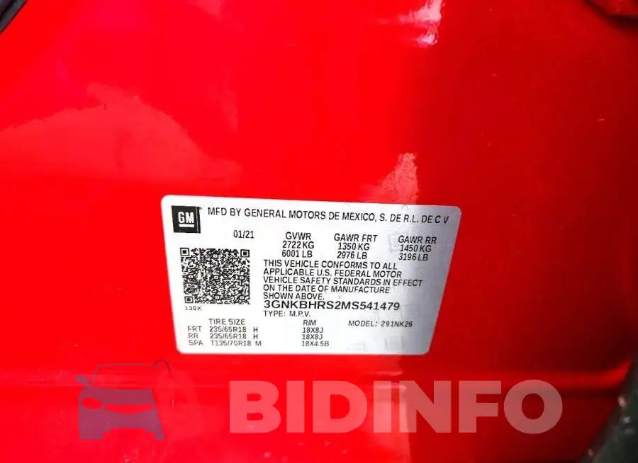 3GNKBHRS2MS541479 Photo# 14