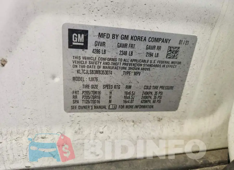 KL7CJLSB3MB353074 Photo# 14