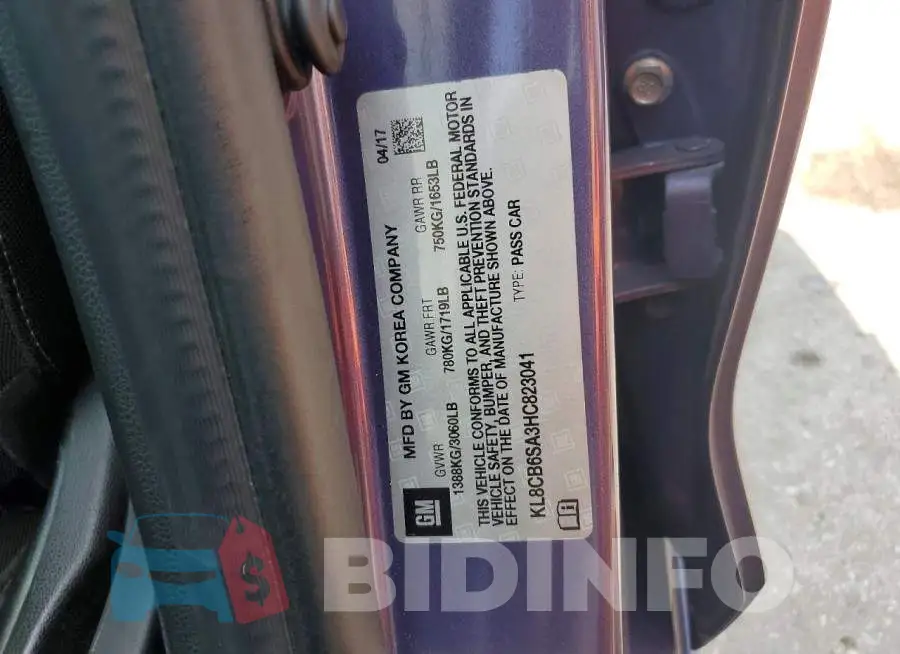 KL8CB6SA3HC823041 Photo# 13