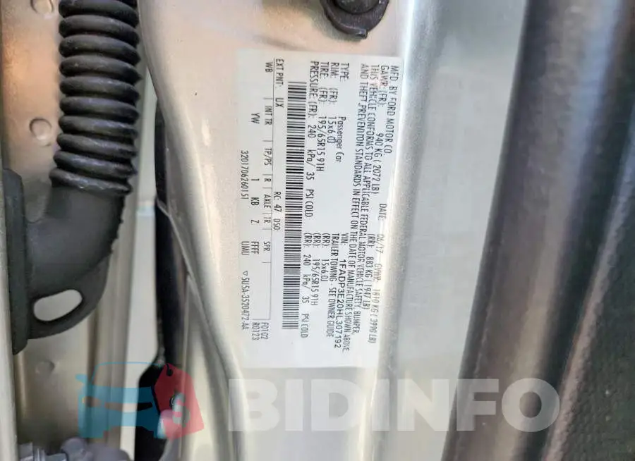 1FADP3E20HL307192 Photo# 12