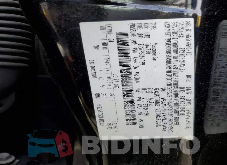 1FADP3F2XHL271848 Photo# 12
