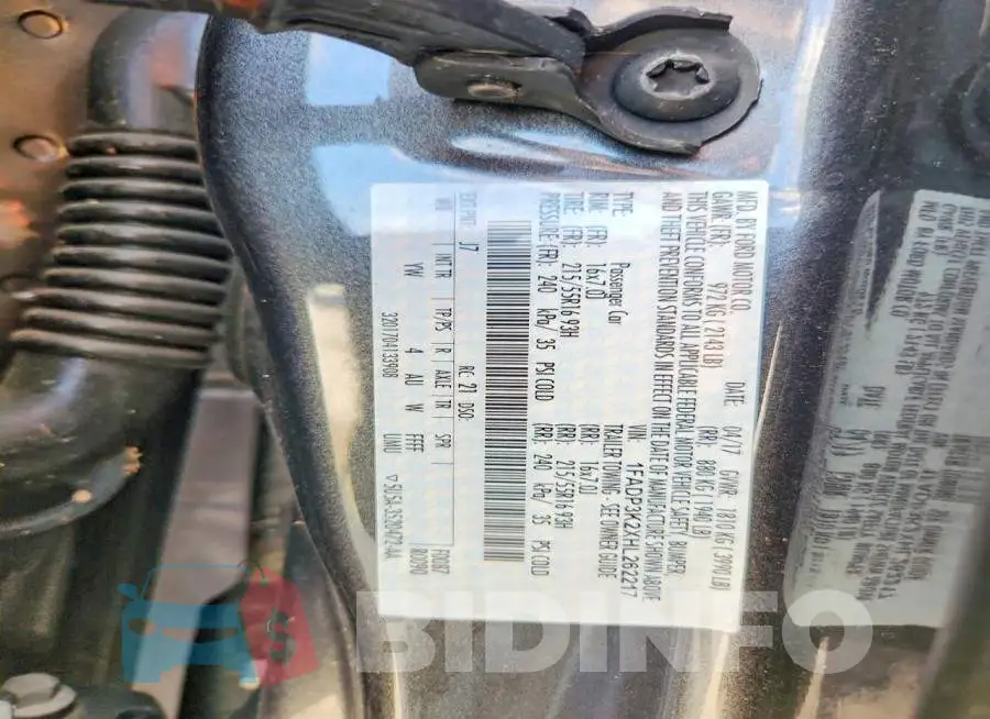 1FADP3K2XHL262217 Photo# 12