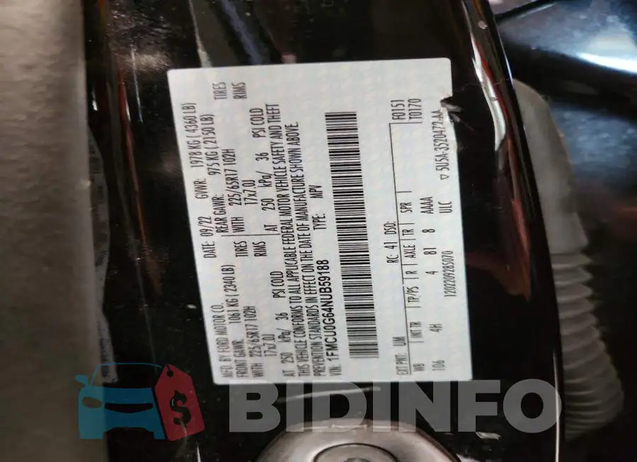 1FMCU0G64NUB59188 Photo# 13