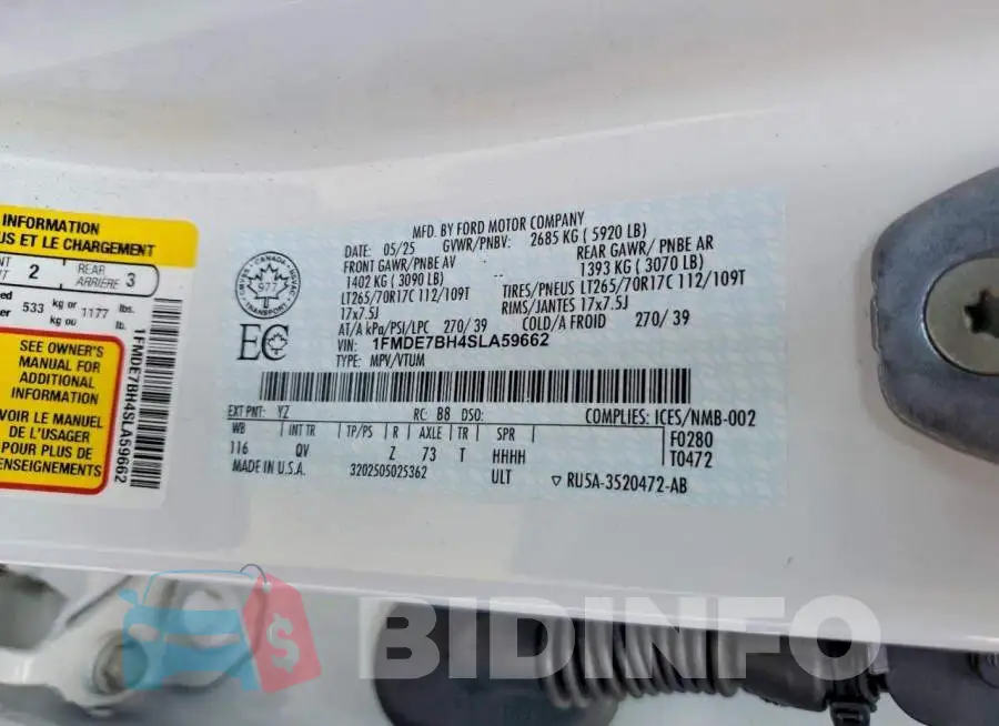 1FMDE7BH4SLA59662 Photo# 13
