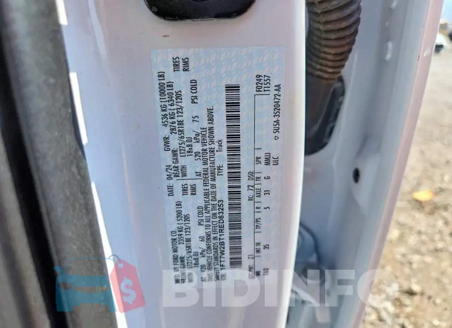1FT7W2BT1RED83253 Photo# 12