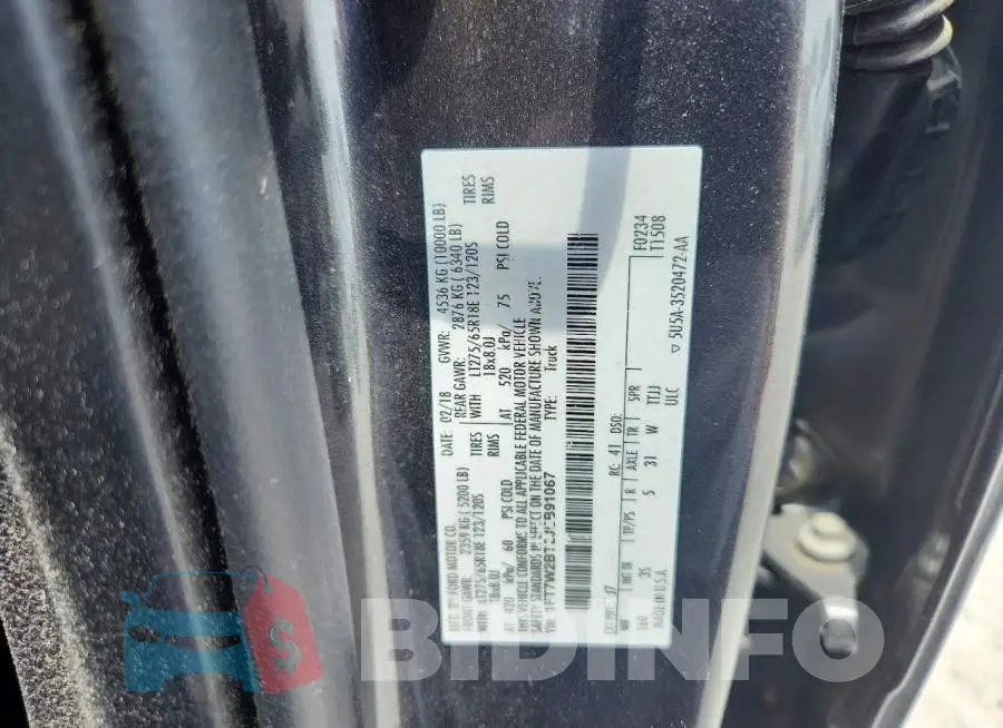 1FT7W2BT2JEB91067 Photo# 12