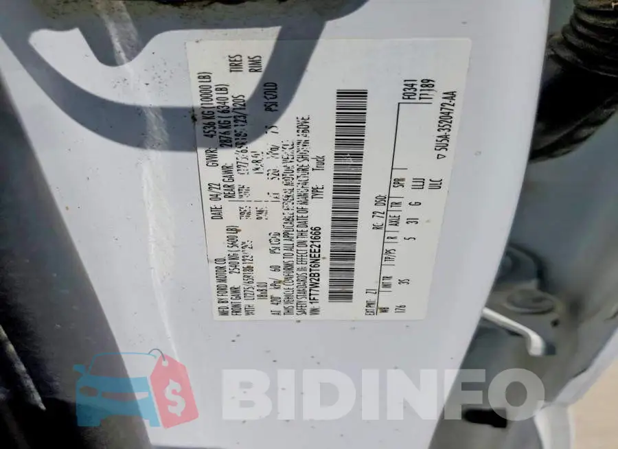 1FT7W2BT6NEE21666 Photo# 12