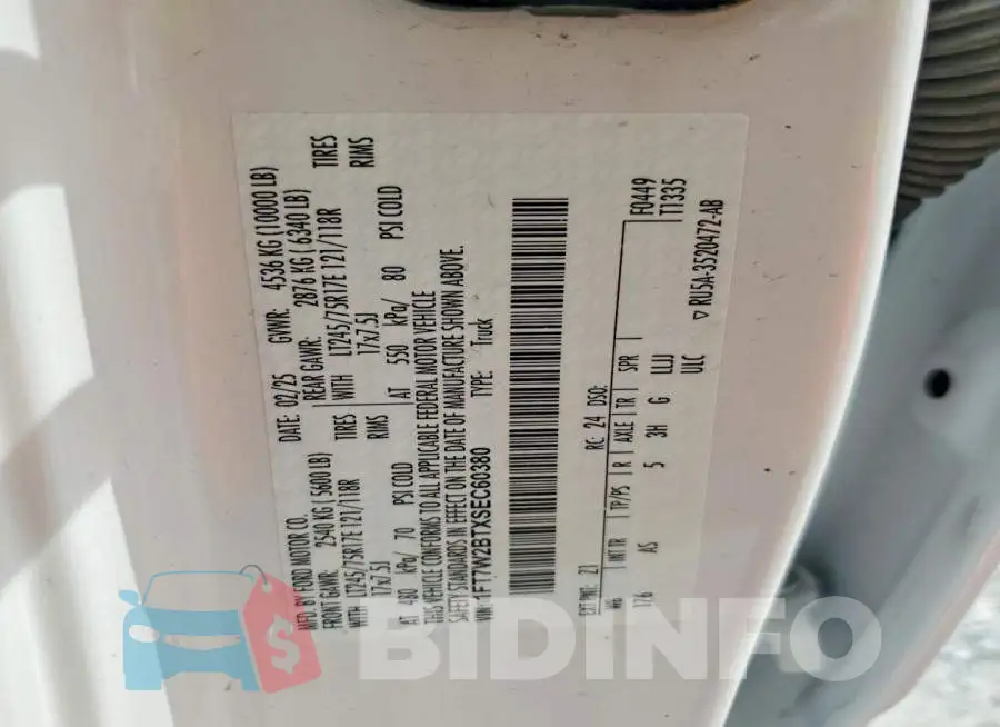 1FT7W2BTXSEC60380 Photo# 12