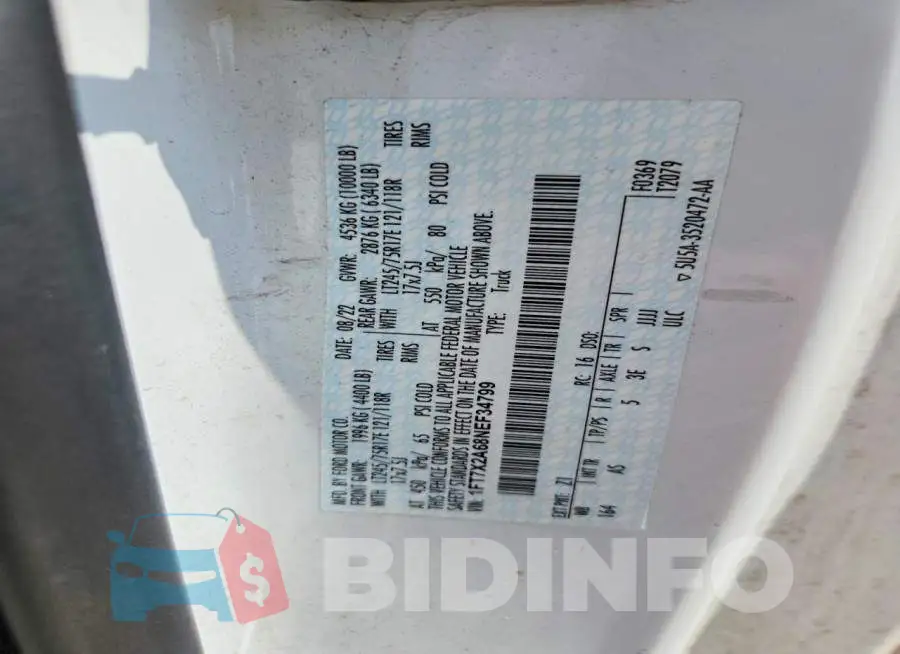 1FT7X2A68NEF34799 Photo# 13
