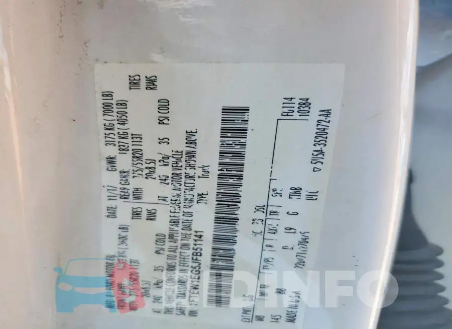 1FTEW1EG5JFB51141 Photo# 12