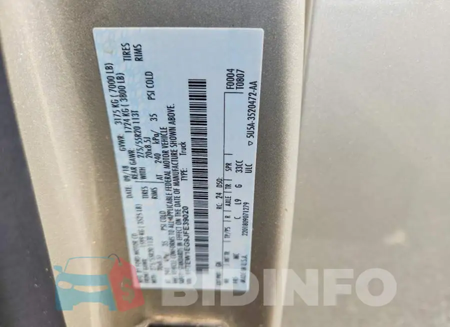1FTEW1EG9JFE39020 Photo# 12