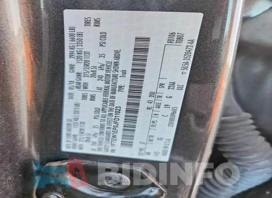 1FTEW1EP0JFD11023 Photo# 12