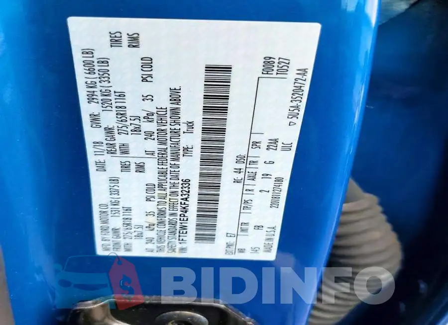 1FTEW1EP4KFA32336 Photo# 12