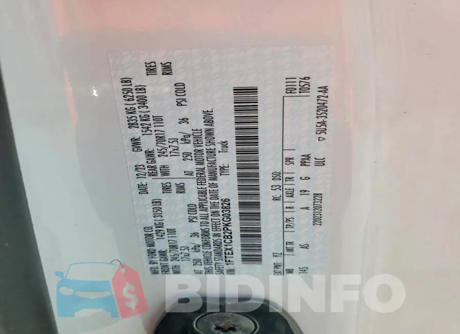 1FTEX1CB2PKG03826 Photo# 12