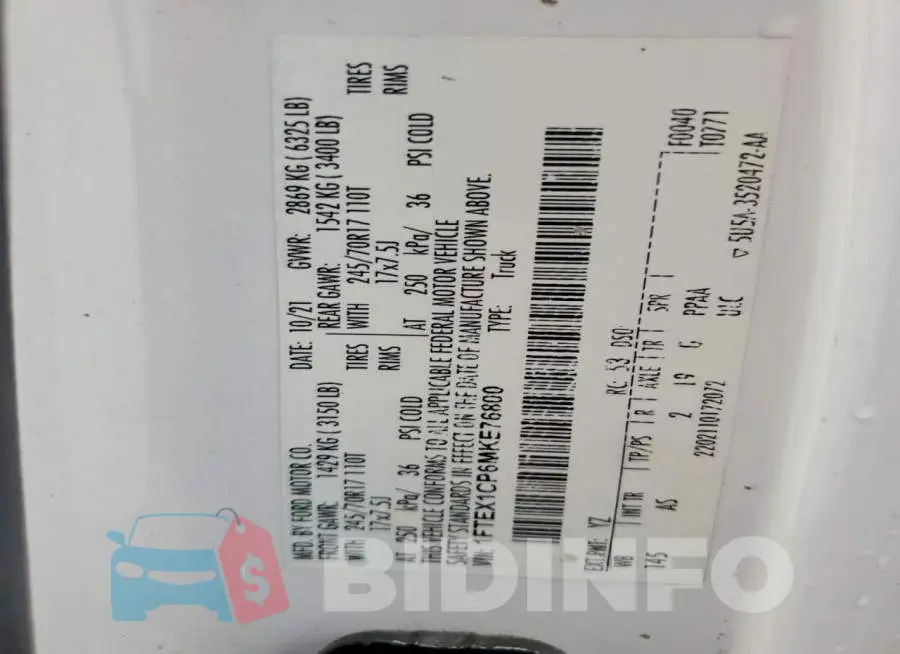 1FTEX1CP6MKE76800 Photo# 12