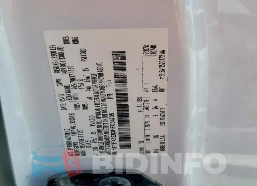 1FTEX1E83HFC54705 Photo# 12