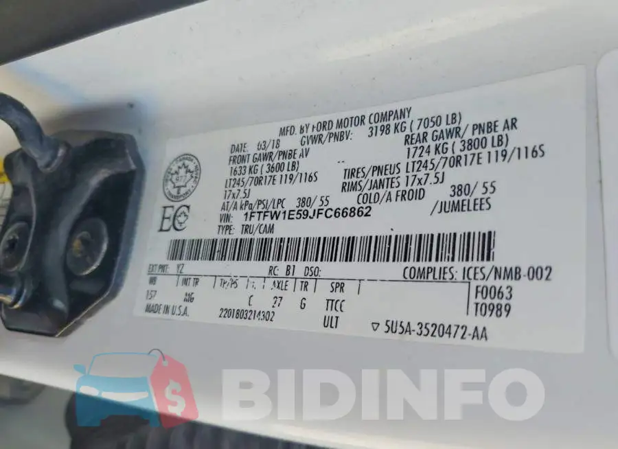 1FTFW1E59JFC66862 Photo# 12