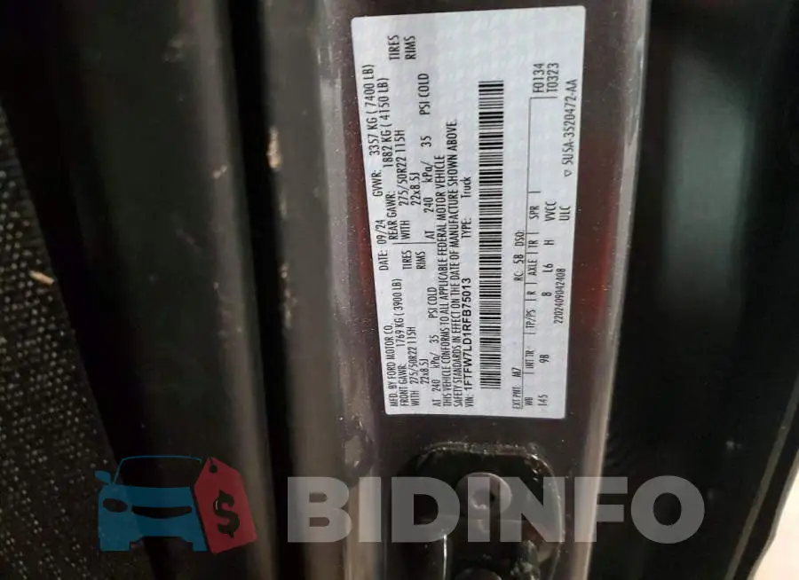 1FTFW7LD1RFB75013 Photo# 12