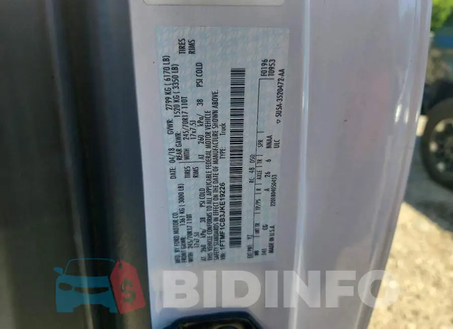 1FTMF1CB3JKE19226 Photo# 12