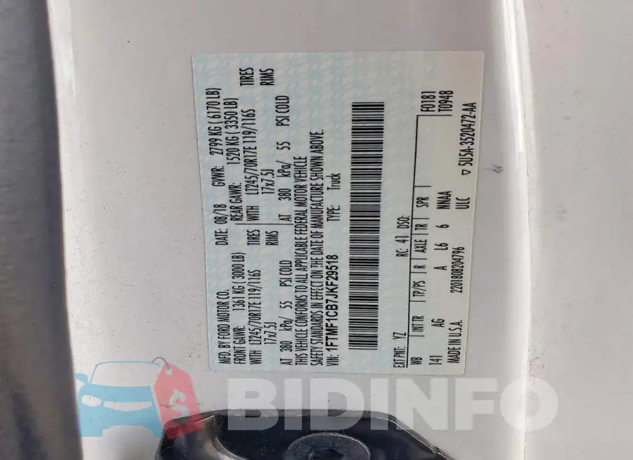 1FTMF1CB7JKF29518 Photo# 12