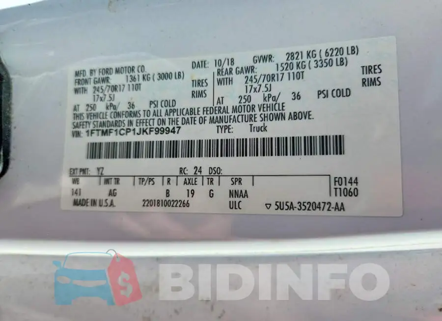 1FTMF1CP1JKF99947 Photo# 12