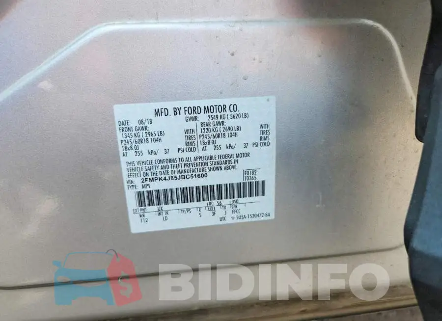 2FMPK4J85JBC51600 Photo# 13