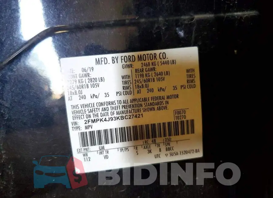 2FMPK4J93KBC27421 Photo# 12