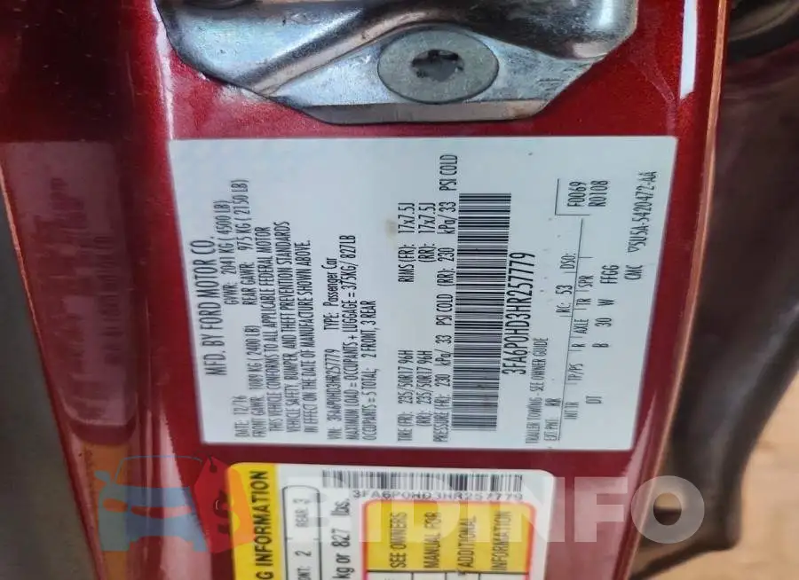 3FA6P0HD3HR257779 Photo# 12