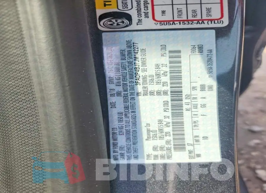 3FADP4BJ7JM142277 Photo# 12