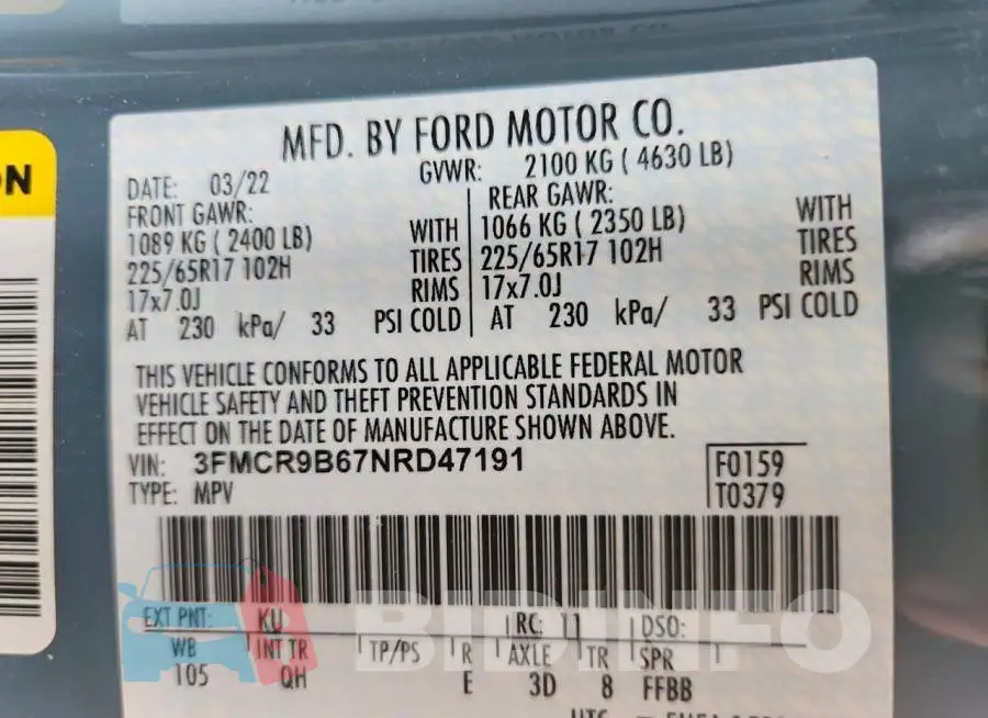 3FMCR9B67NRD47191 Photo# 14