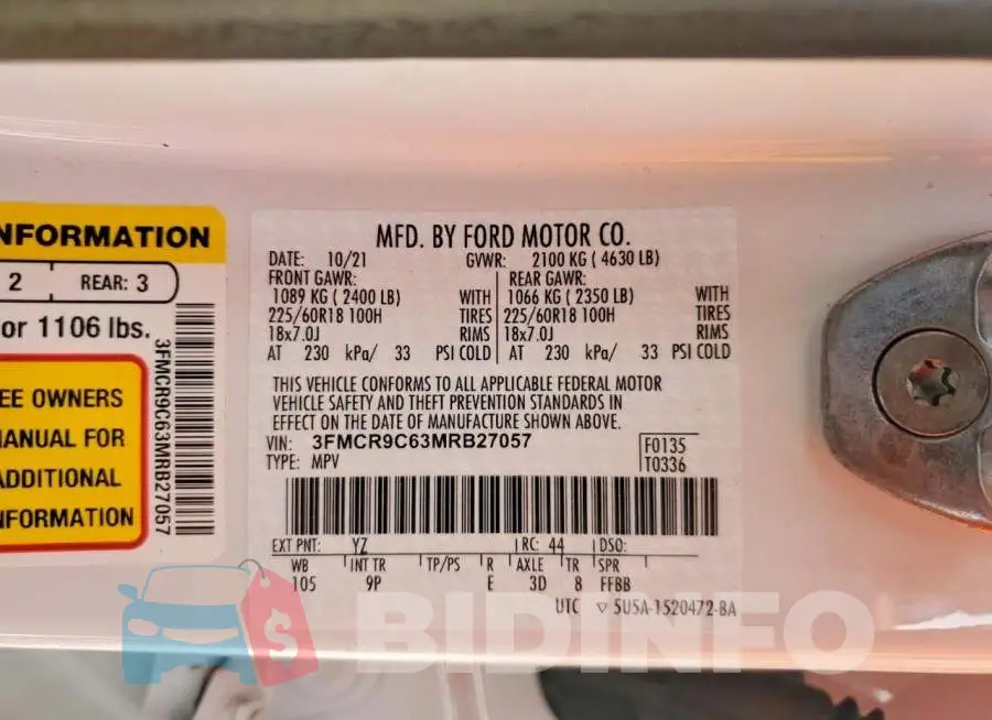 3FMCR9C63MRB27057 Photo# 13