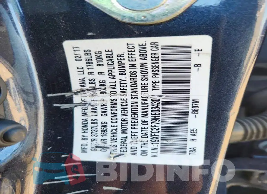 19XFC2F79HE034300 Photo# 13