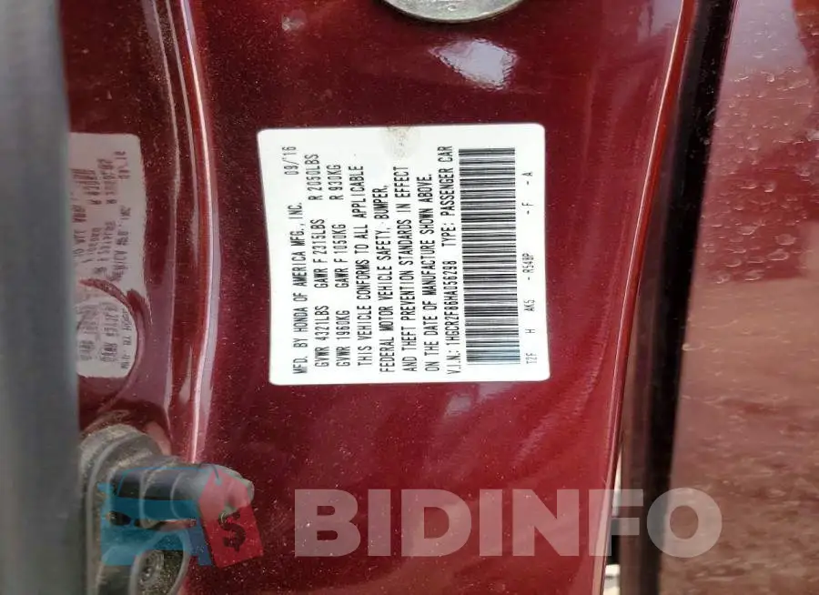 1HGCR2F86HA056298 Photo# 12