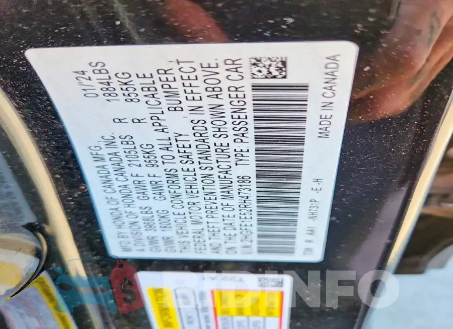 2HGFE1E52RH473186 Photo# 13