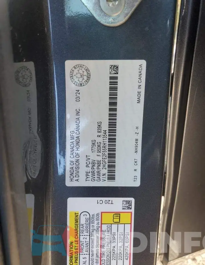 2HGFE2F55RH113544 Photo# 12