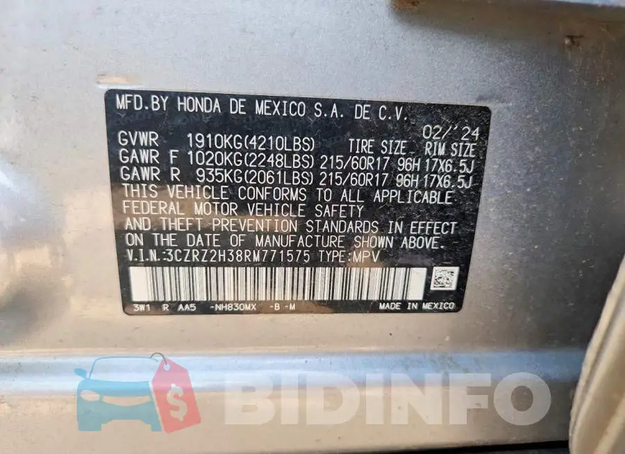 3CZRZ2H38RM771575 Photo# 12