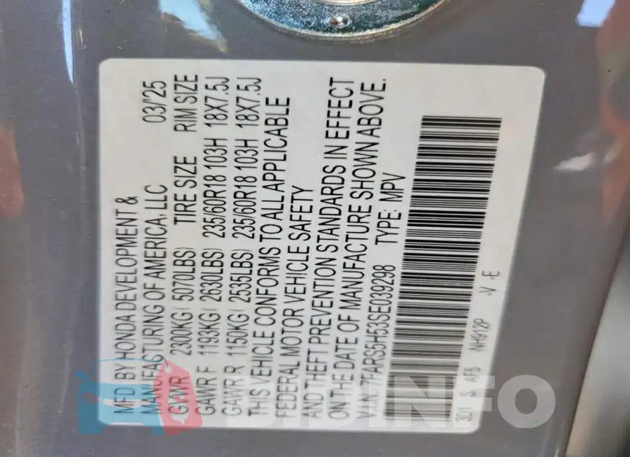 7FARS5H53SE039298 Photo# 14