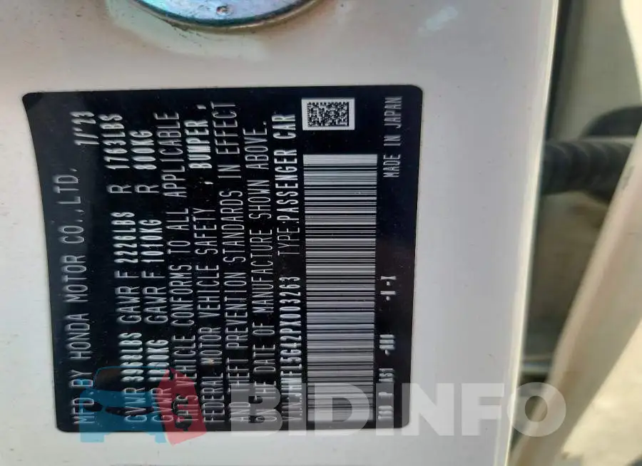 JHMFL5G42PX003263 Photo# 13