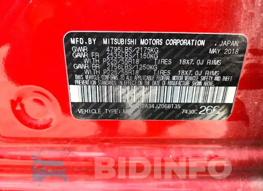 JA4AD2A34JZ066135 Photo# 13