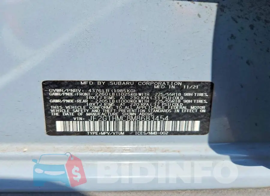 JF2GTHMC8M8683454 Photo# 12